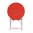 Mesa redonda de acero plegable Bolero roja
